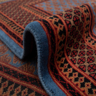 Herati - 6x9 Blue Persian Senneh Soft Plush Feel Wool Rug