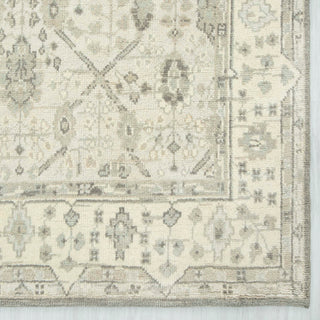 Rossane - 8x10 Muted Gray Ivory Oushak Inspired Wool Rug