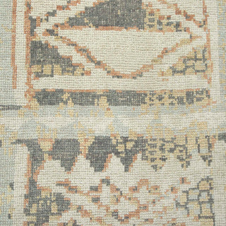 Garcia - 8x10 New Gray Gold Zigzag Diamond Wool Rug