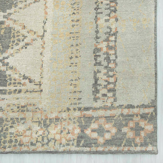 Garcia - 8x10 New Gray Gold Zigzag Diamond Wool Rug