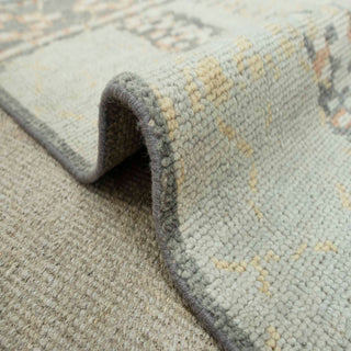 Garcia - 8x10 New Gray Gold Zigzag Diamond Wool Rug