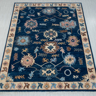 Langford 8x10 Hand Knotted Floral Motif Oushak Wool Rug