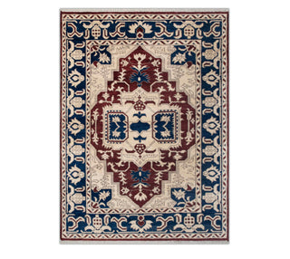 Amara 8x10 Traditional Medallion Serapi Inspired Wool Rug