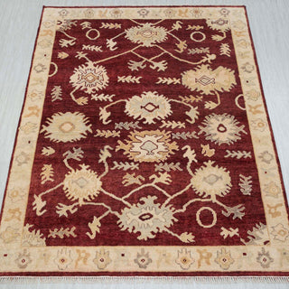 Imperial 8x10 Burgundy Persian Oushak Inspired Wool Rug