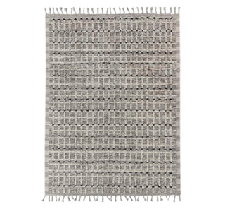 Modern Moroccan Inspired Grey Natural Wool Rug Moroccan Beni Ourain Hand Knotted Wool Rug,