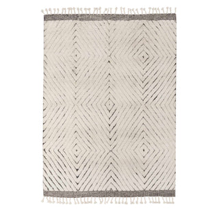 Moroccan Diamond Ivory White Beni Ourain Berber Shag Boho Hand Knotted Wool Rug