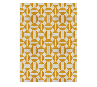 8x10 Mustard Gold Hand Stitched Natural Fiber Abaca Rug