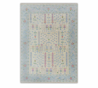 Muted wool Modern Turkish Oushak Handmade Soft Feel Wool Neutral Look Rug
