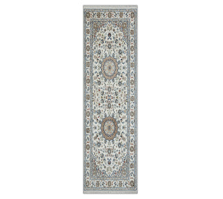 Nain - Medallion Wool & Silk Runner Rug