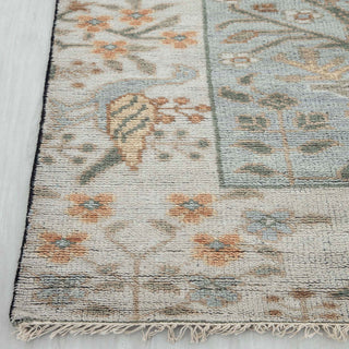 Heather 8x10 Distressed Birds Garden Wool Rug