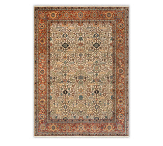 Persian Retro Mahal Classic High Quality Beige Wool Large Area Rug