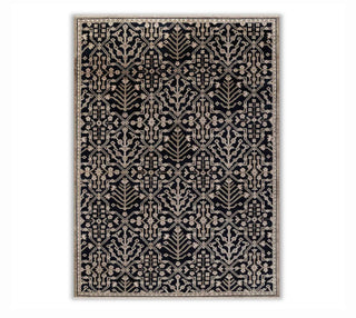 Persian Style Modern Oushak Black Wool Custom Size Rug for bedroom rug for living room