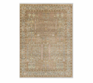 Persian Tree Of Life Gray Beige Hand Knotted Soft Wool Turkish Oushak Rug 