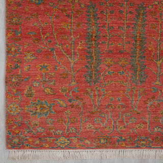 Murphy 6x9 Coral Red Persian Garden Inspired Rug
