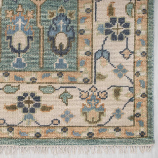 Tree of Life 8x10 Sage Green Garden View Wool Rug