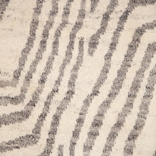 Abby Le - 8x10 Ivory Plush Feel Modern Moroccan Hand Knotted Natural Wool Rug