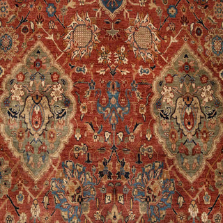 Kamyab - 9x12 High Knots Density Persian Tabriz Red Wool Rug