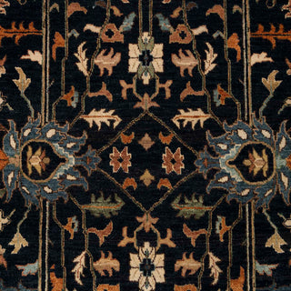 Ramin - 8x10 Traditional Persian Tabriz Navy Wool Area Rug