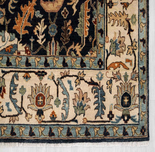 Ramin - 8x10 Traditional Persian Tabriz Navy Wool Area Rug