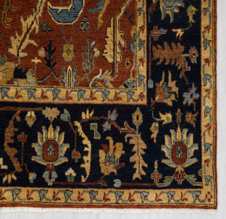 Ramin - 9x12 Rust Authentic Persian Tabriz Reproduction Wool Rug