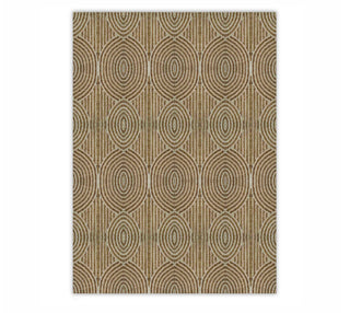 Repeating Oval Motif Natural Fiber Abaca Rug: