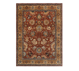 Rostam - 8x10 Red Traditional Persian Floral Motif Fine Weave Hand Knotted Rug