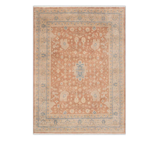 Rust Tan Oushak Turkish Soft Wool Soft Hand Knotted Wool Custom size area Rug for bedroom Livingroom