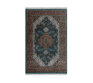 Mandana 4x7 Vintage Persian Tabriz Inspired Wool Rug