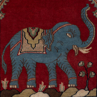 Maharaja 2x3 Traditional Elephant Motif Wool Rug