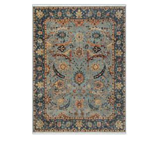 Samad 8x10 Hand Knotted Persian Kerman Sickle Reproduction Wool Rug