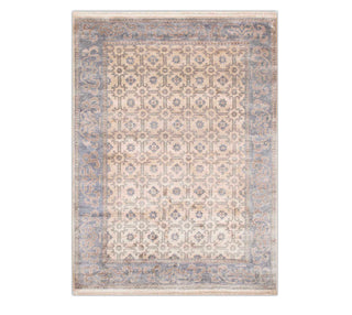 6x9 Beige Bamboo Silk Rug From India Modern Style Handmade Rug