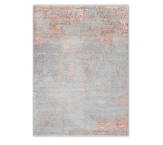 9x12 Handmade Modern Abstract Gray Wool And Silk Rug