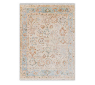 Sultanabad Style Soft Beige Wool Hand Knotted Oushak Rug