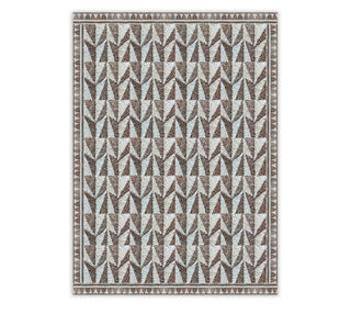 Sustainable abaca rugs living room in taupe-beige with bordered diamond trellis design. Abaca fiber area rug