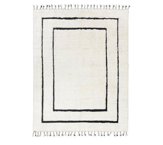 Taylor Double Border Soft Wool Moroccan Beni Ourain Rug