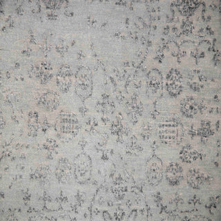 Turkish Oushak hand-knotted rug with floral medallion motif in grey tones. 9x12 ft