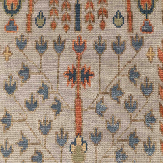 Turkish Oushak hand-knotted rug with tree-of-life motif in ivory rust beige blue. 12x15 ft luxury rug
