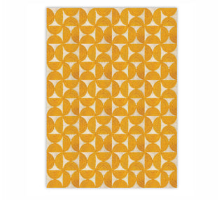 custom size Golden Yellow Abaca Fiber Area Rug for living room