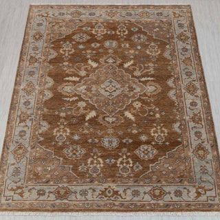 Masciar 8x10 Rustic Brown Oushak Area Rug