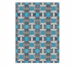 large area Blue Hand Stitched High Quality Abaca Fiber Rug
