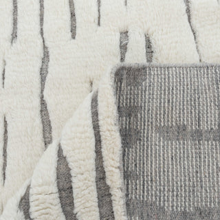 Amelia - White Grey Wool Moroccan Beni Ourain Wool Rug